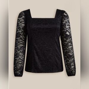 Torrid Elegant Black Lace Top